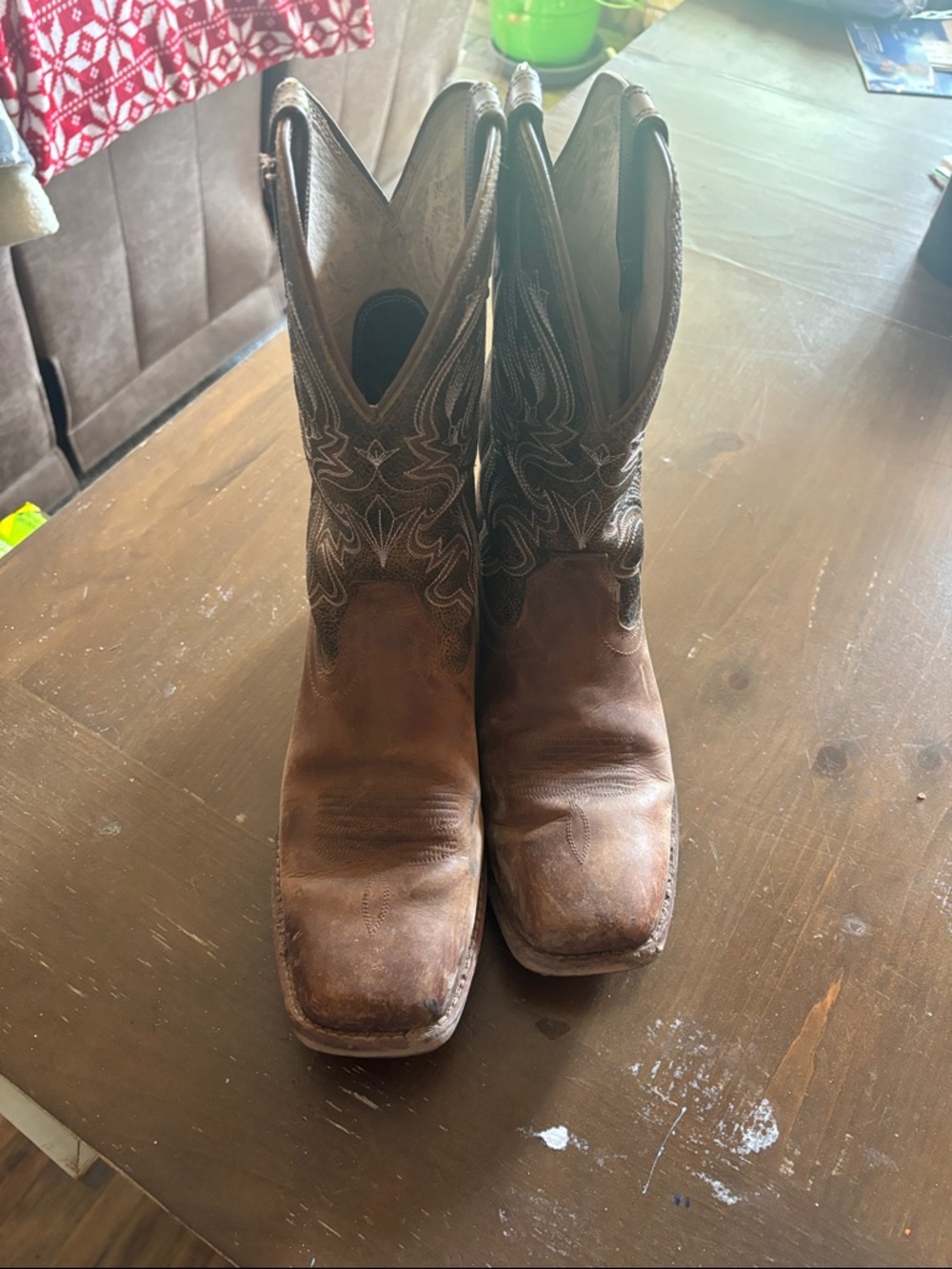 Noble size 11 cowboy boots Brown Embroidered Western Heeled Boots - Women's - Picture 2 of 5